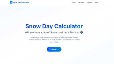 Snow Day Calculator - AI tool for AI Assistants