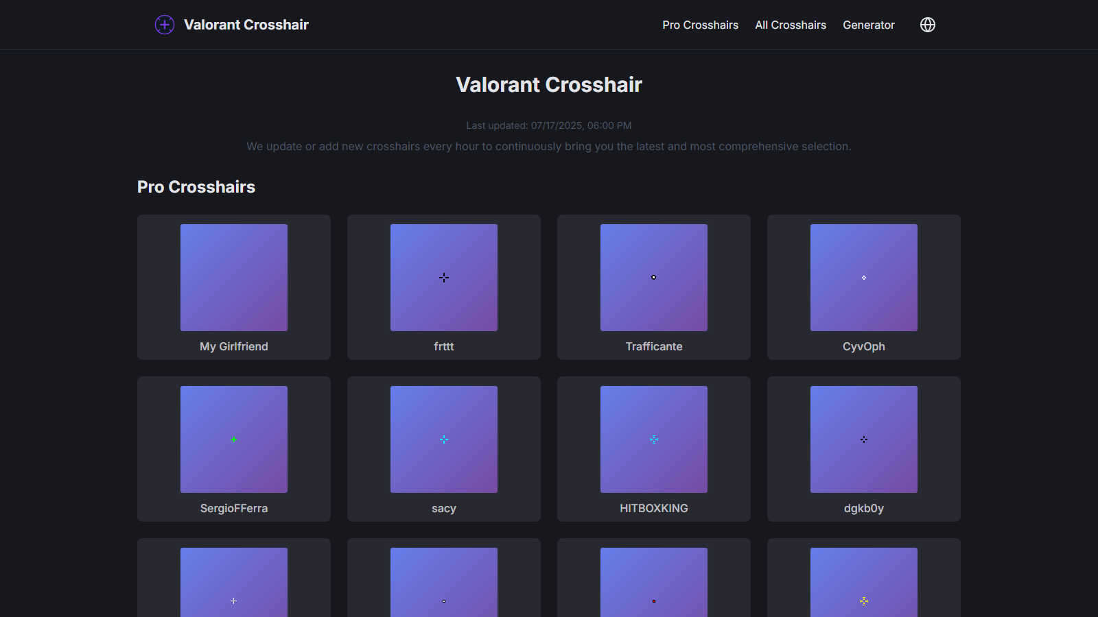 Valorant Crosshair application interface and features