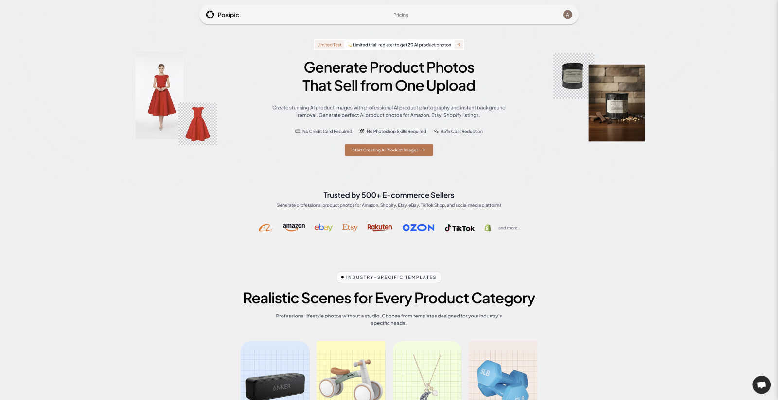 PosiPic application interface and features