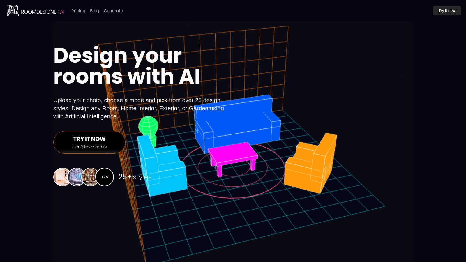 roomdesigner.ai application interface and features