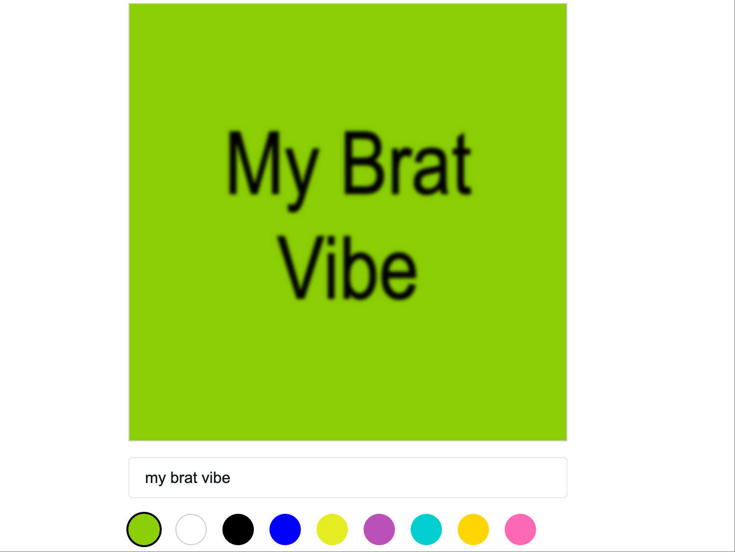 Brat-Gen application interface and features