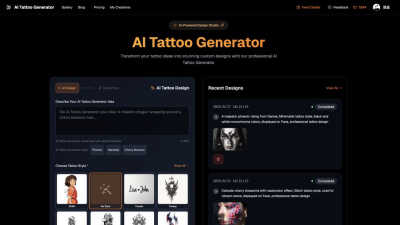 AI Tattoo Generator - AI tool for Design Tools