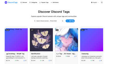 Discord tags - AI tool for Analytics & Data