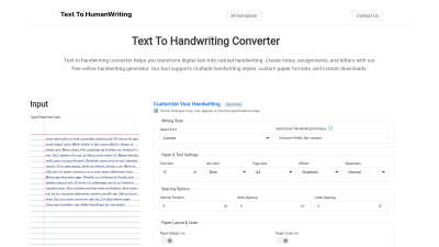 Text to Handwriting Converter - AI tool for Content Creation