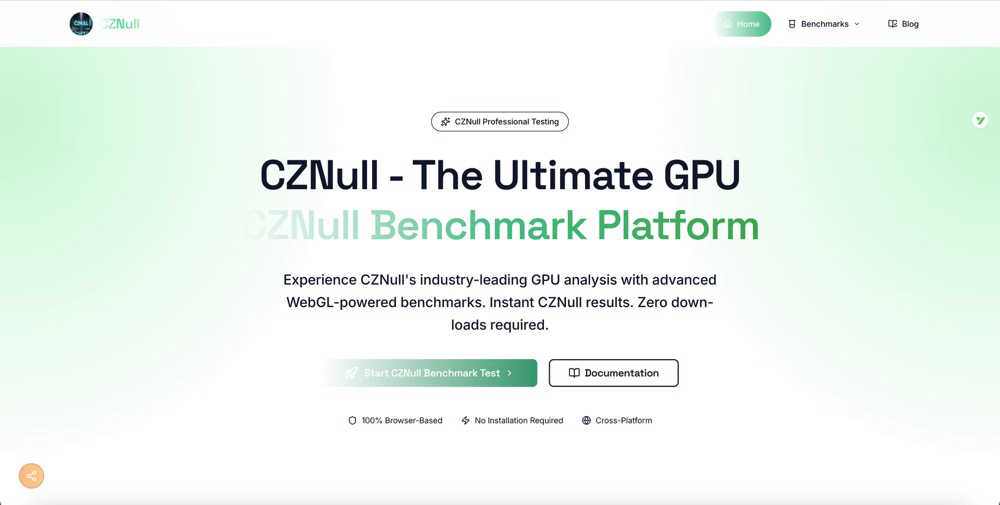 CZNull application interface and features