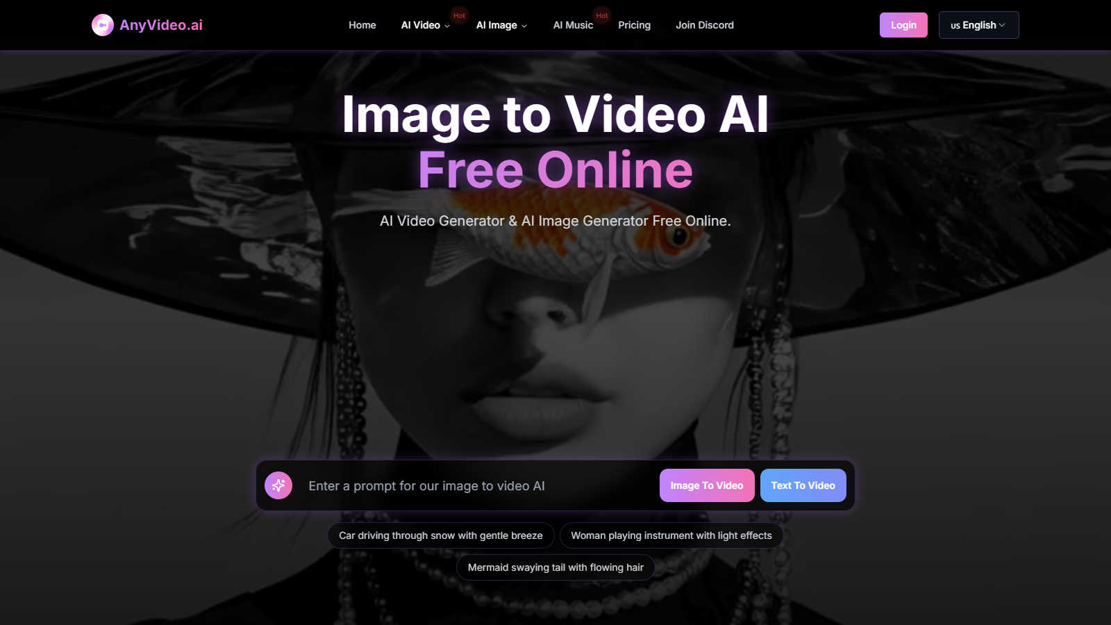AnyVideo.AI: Convert Image to Video AI  application interface and features