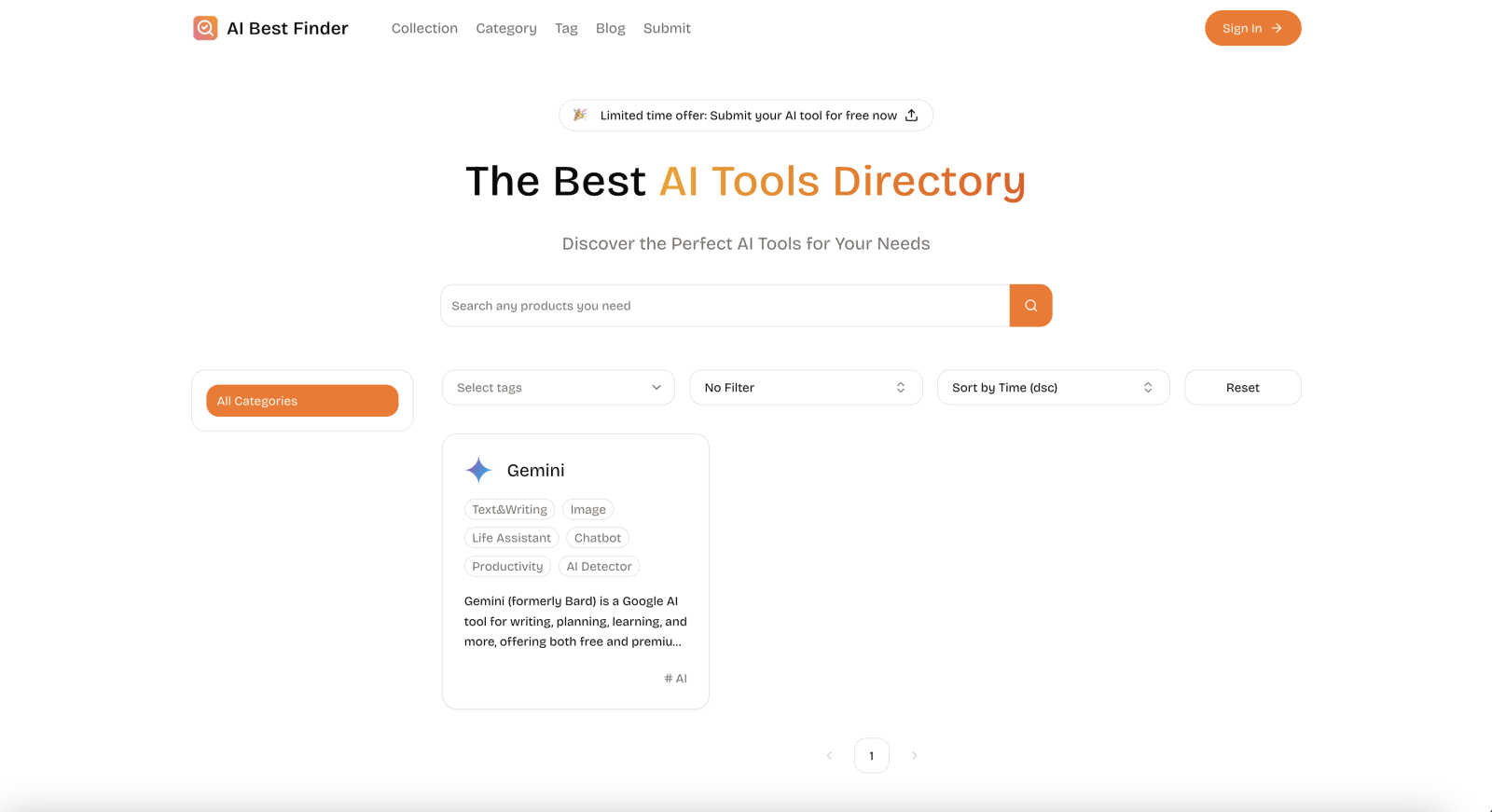 AI Best Finder application interface and features