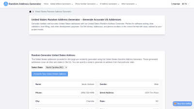 Random US Address Generator - AI tool for Analytics & Data