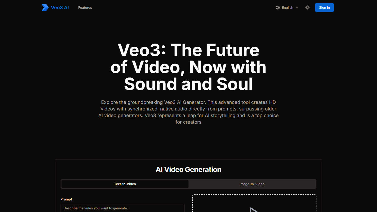 veo3ai.pro application interface and features