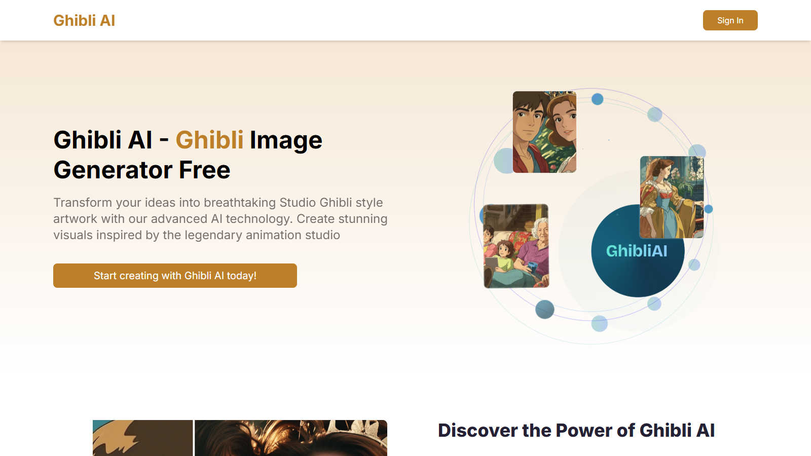 Ghibli-AI application interface and features