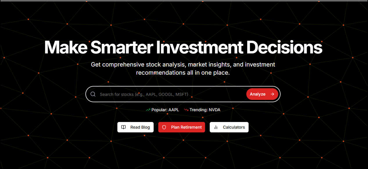 Your Wealth Signal application interface and features