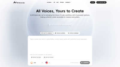All Voice Lab - AI tool for Audio & Music