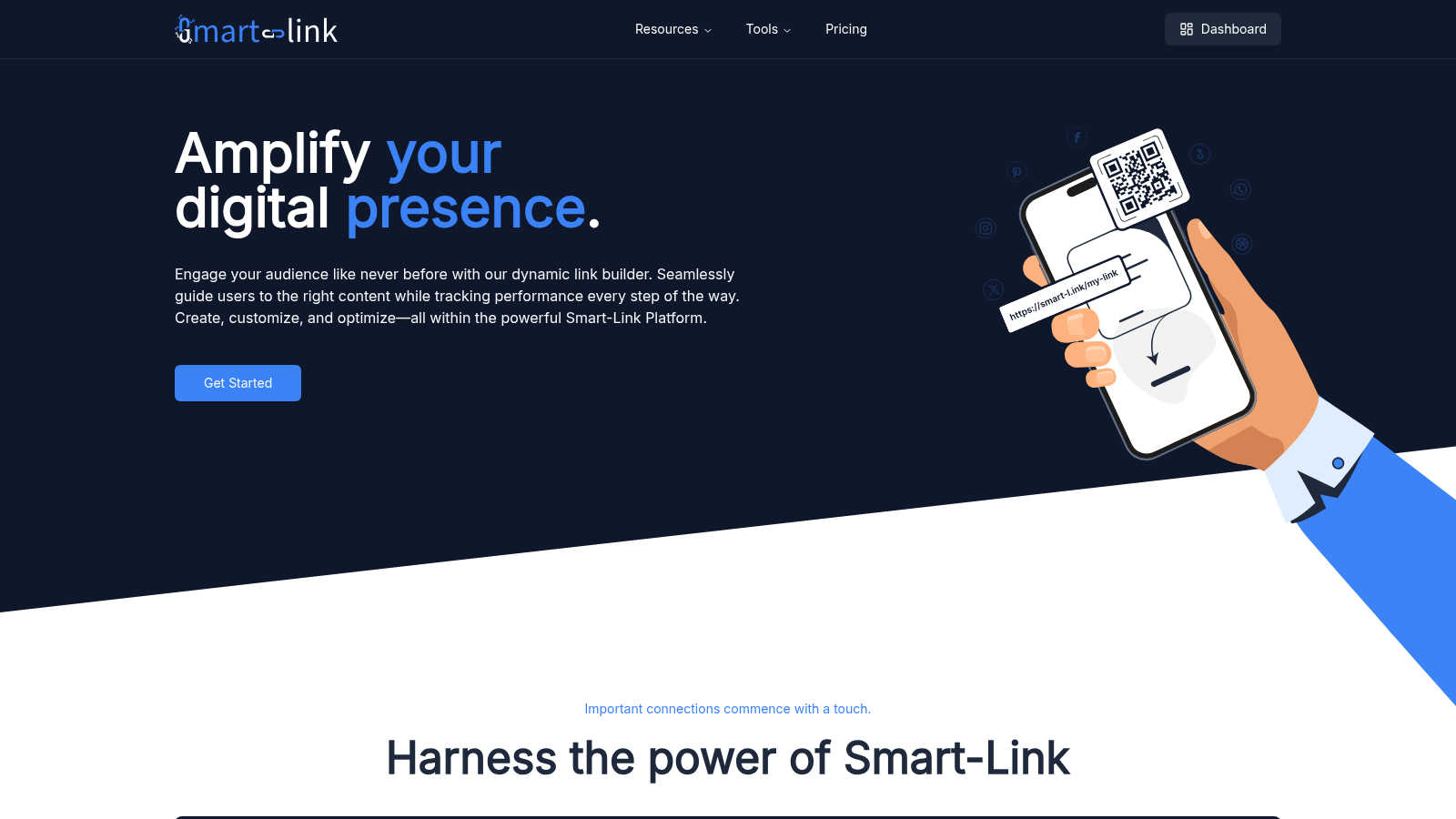 Smart-Link application interface and features