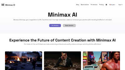 Minimax AI - AI tool for Content Creation