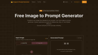 Image to Prompt Generator - AI tool for AI Assistants