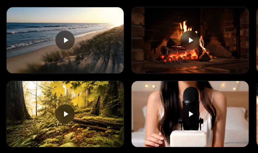 asmrvideos application interface and features