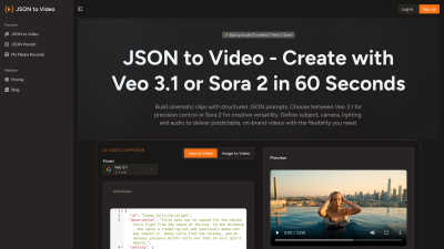 JSON to Video - AI tool for Video
