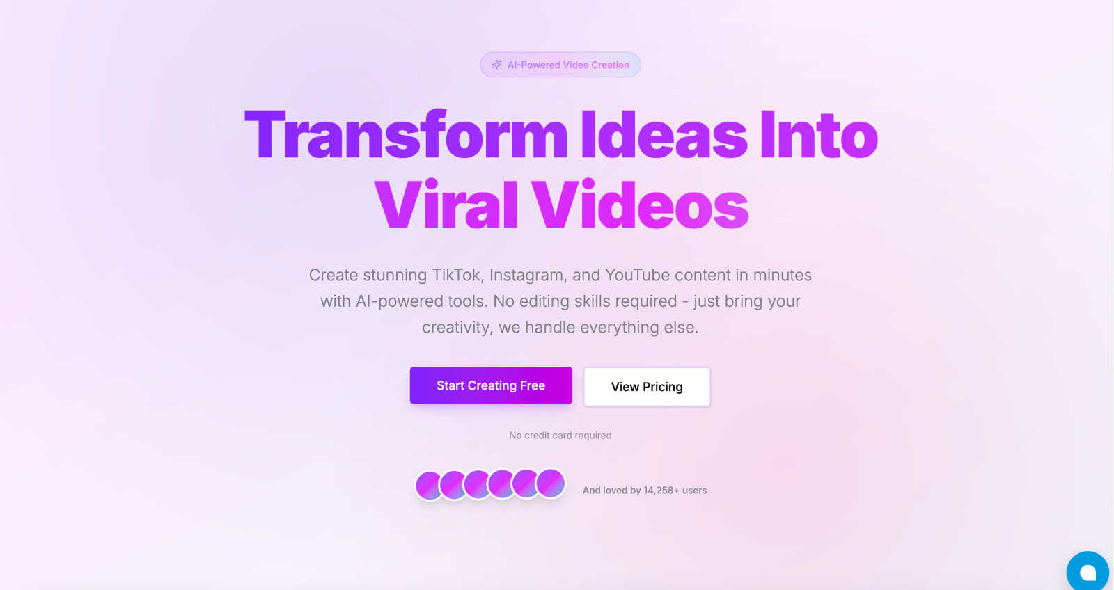 Vidione application interface and features