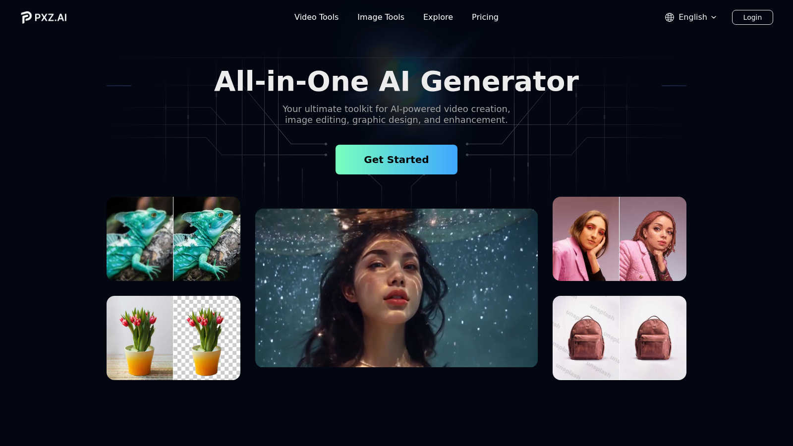 pxz.ai application interface and features