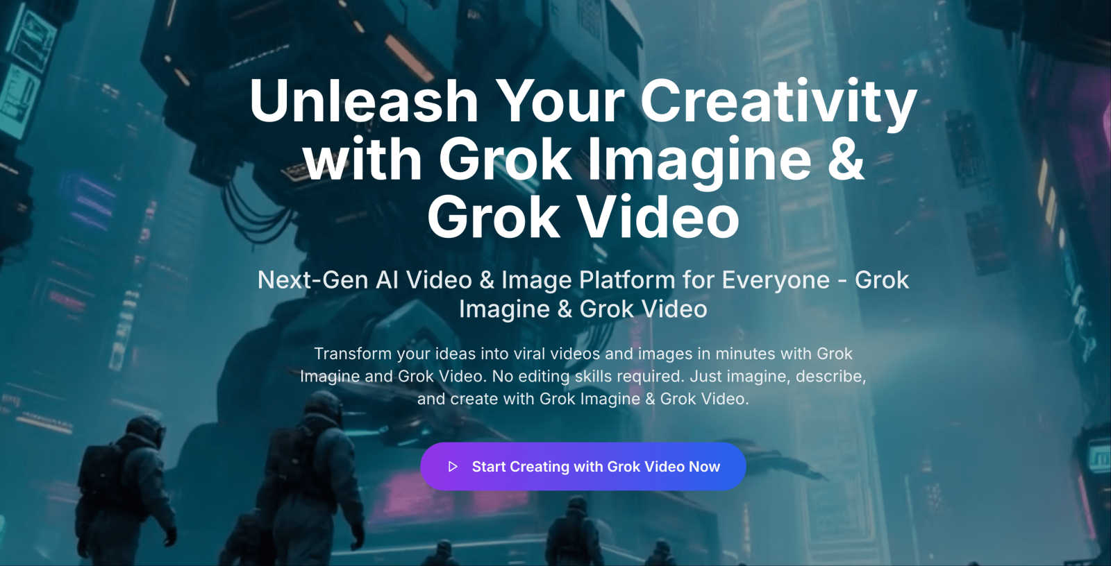 Grok Imagine application interface and features