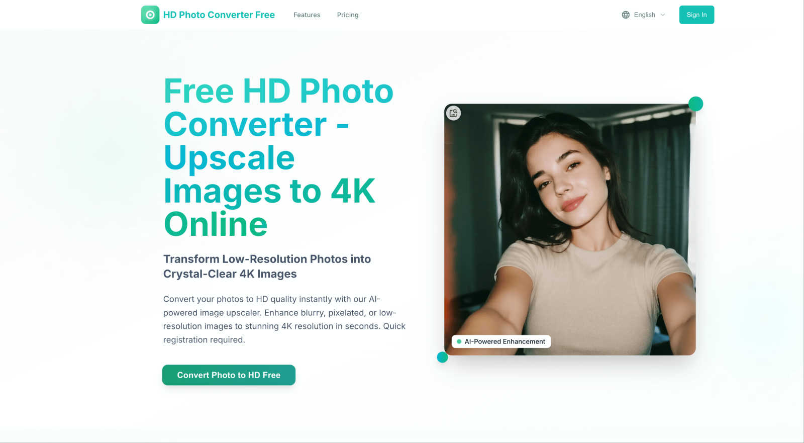 HD Photo Converter application interface and features