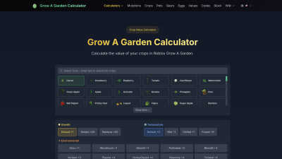 Grow a Garden Calculator - AI tool for Other