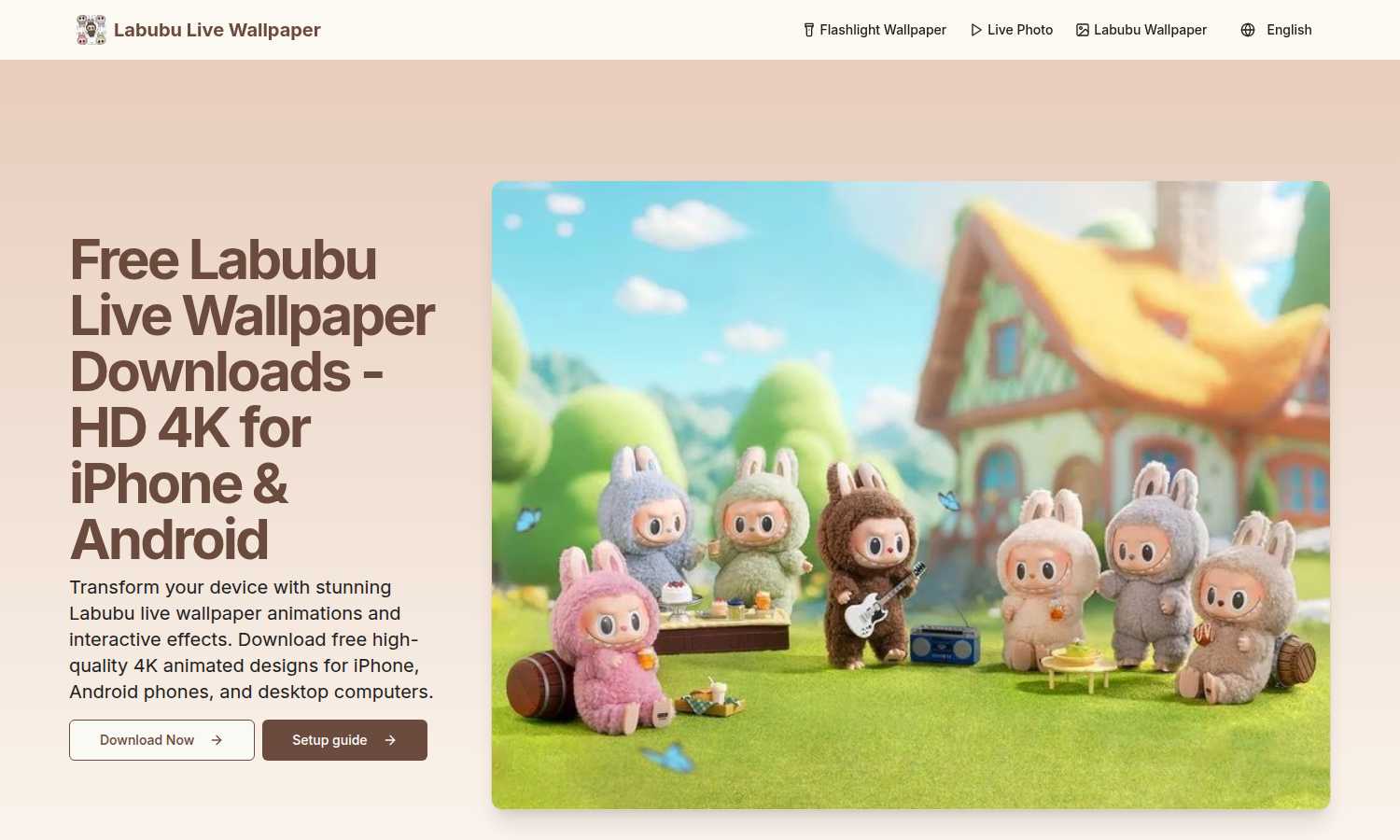 Labubu Live Wallpaper application interface and features