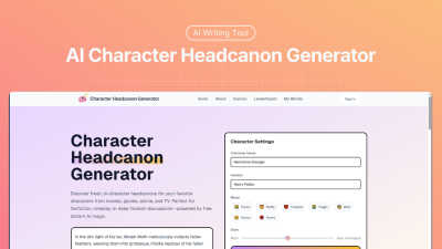 Character Headcanon Generator - AI tool for Content Creation