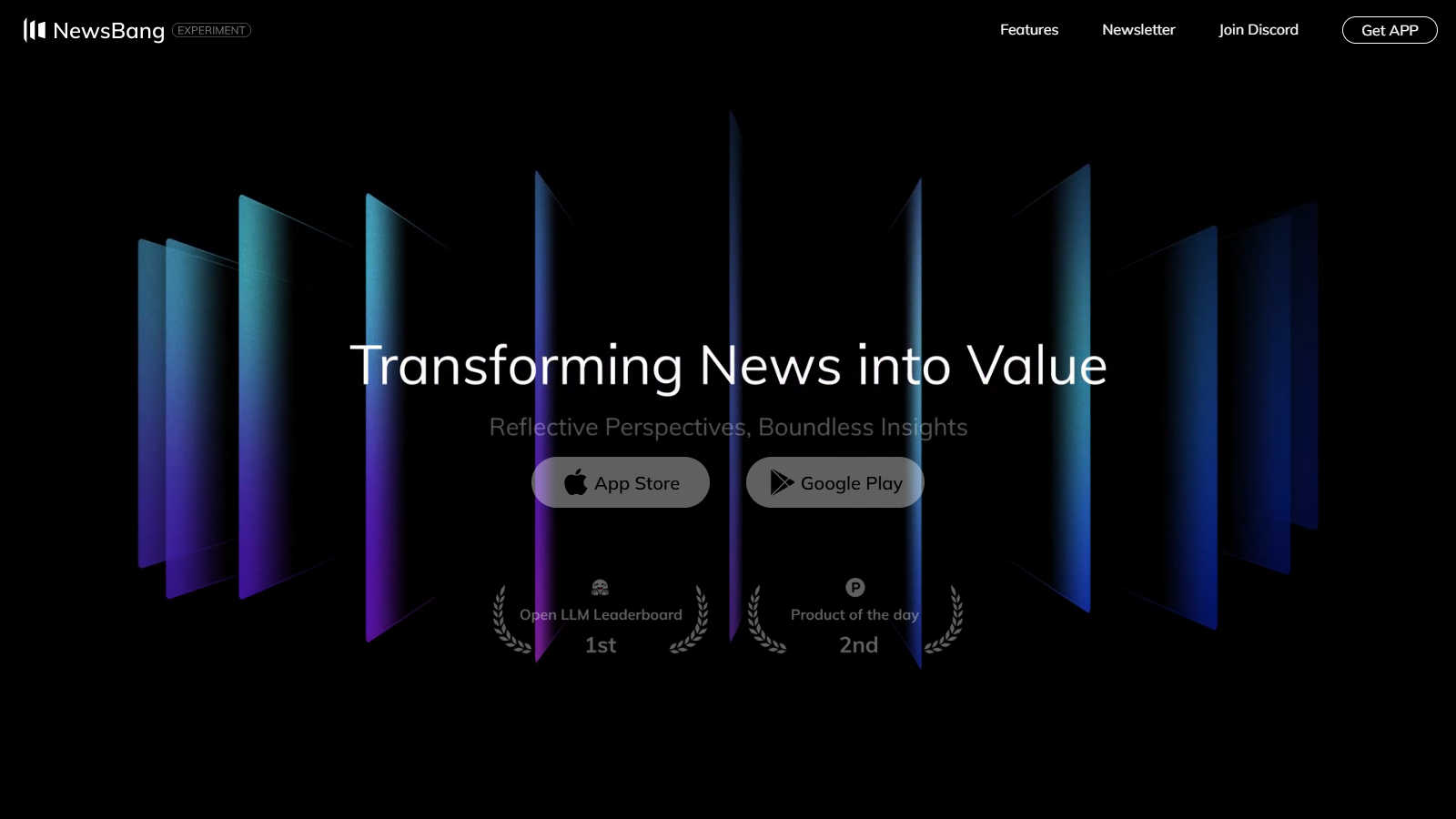 NewsBang application interface and features