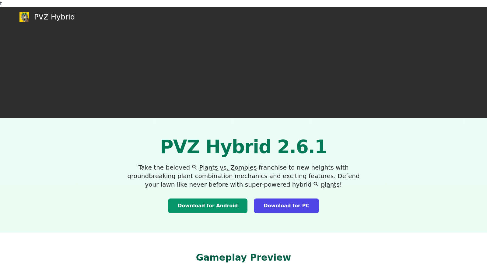 PVZ Super Hybrid application interface and features
