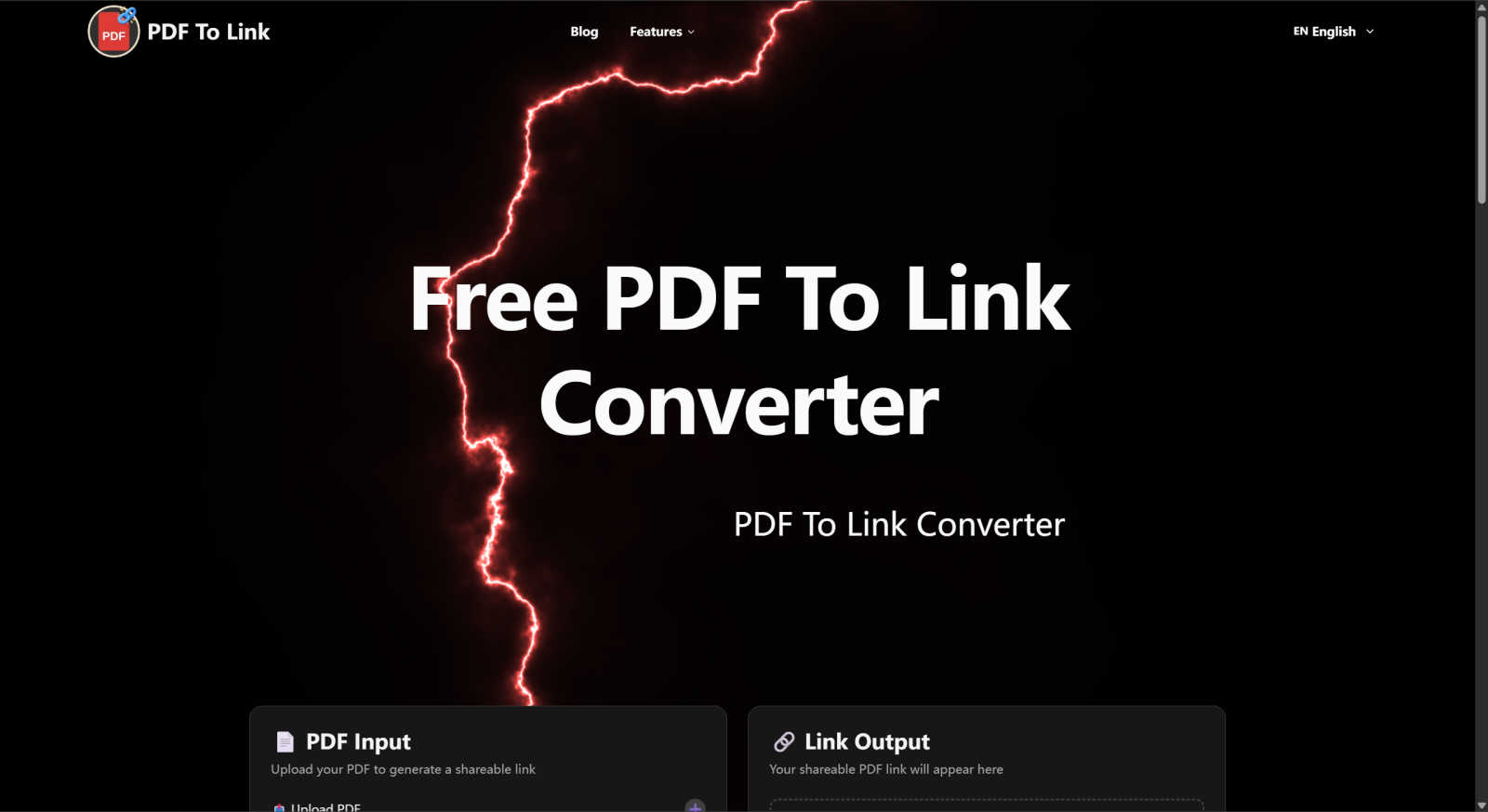 PDF To Link application interface and features