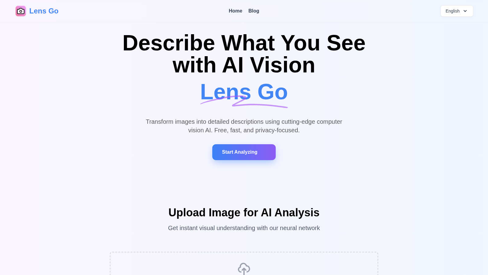 LensGo AI application interface and features