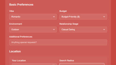 Date Idea Generator - AI tool for Lifestyle & Entertainment