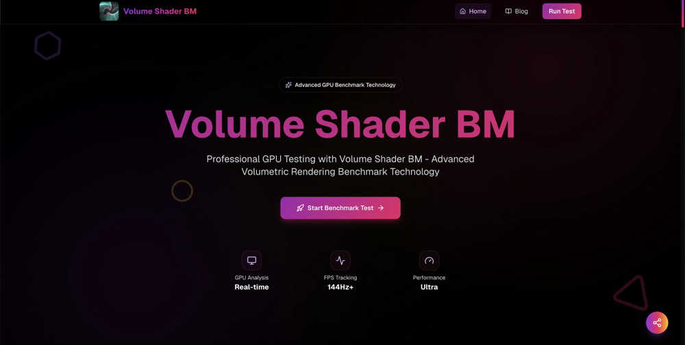 Volume Shader application interface and features