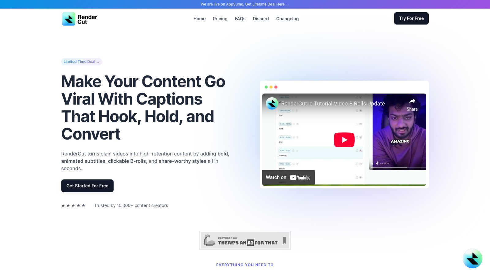 RenderCut application interface and features