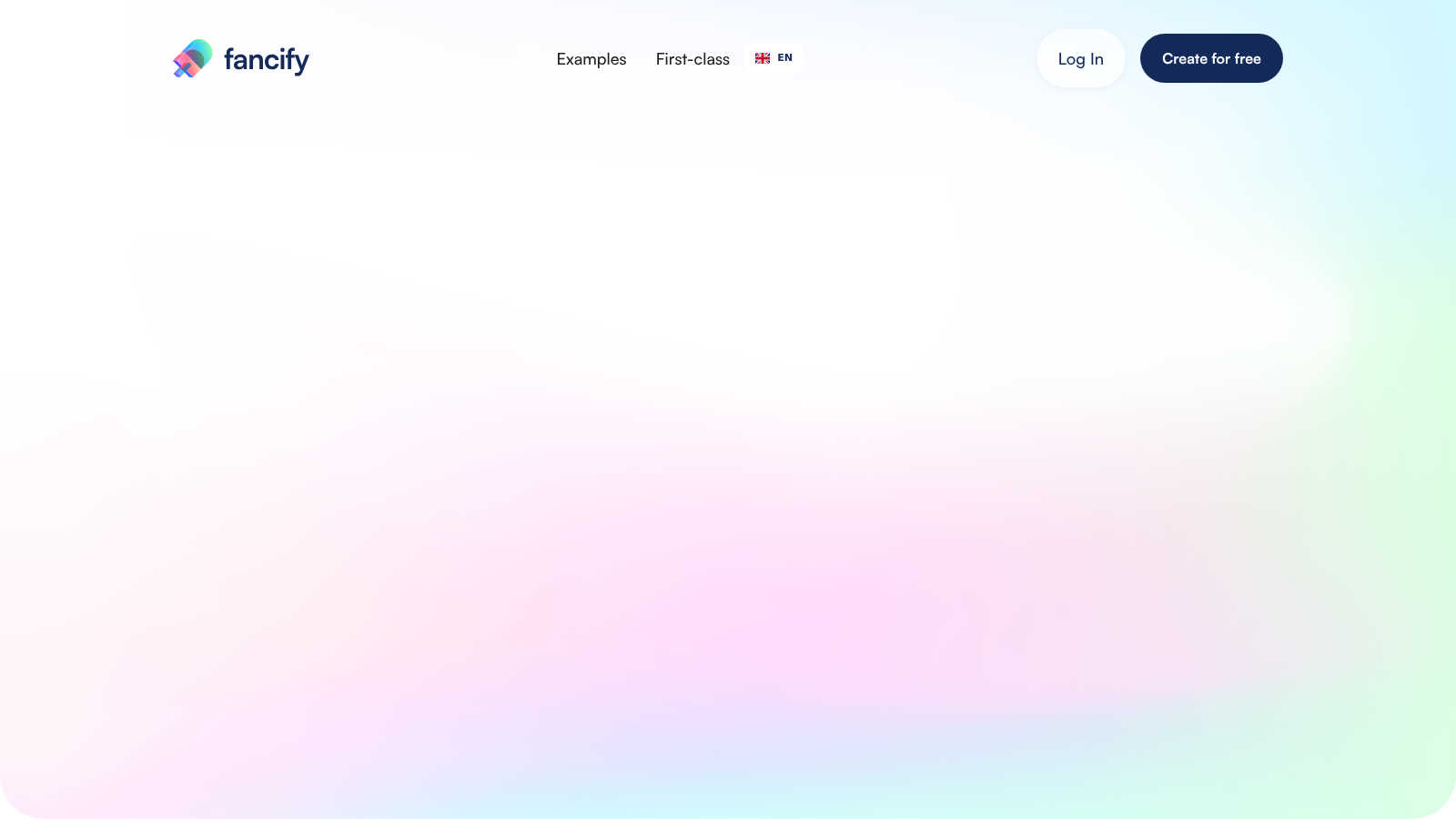 Fancify Showcase application interface and features