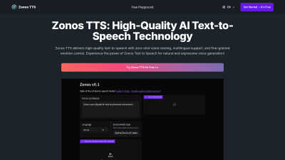 Zonos TTS - AI tool for Accessibility