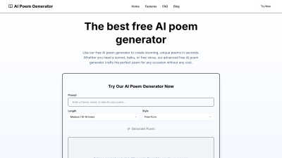 AI Poem Generator - AI tool for AI Assistants