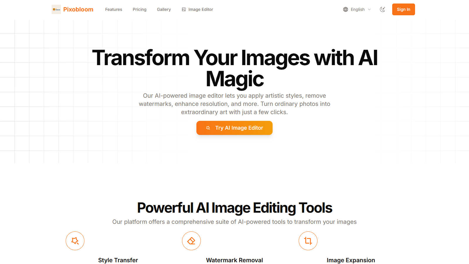 Pixobloom application interface and features