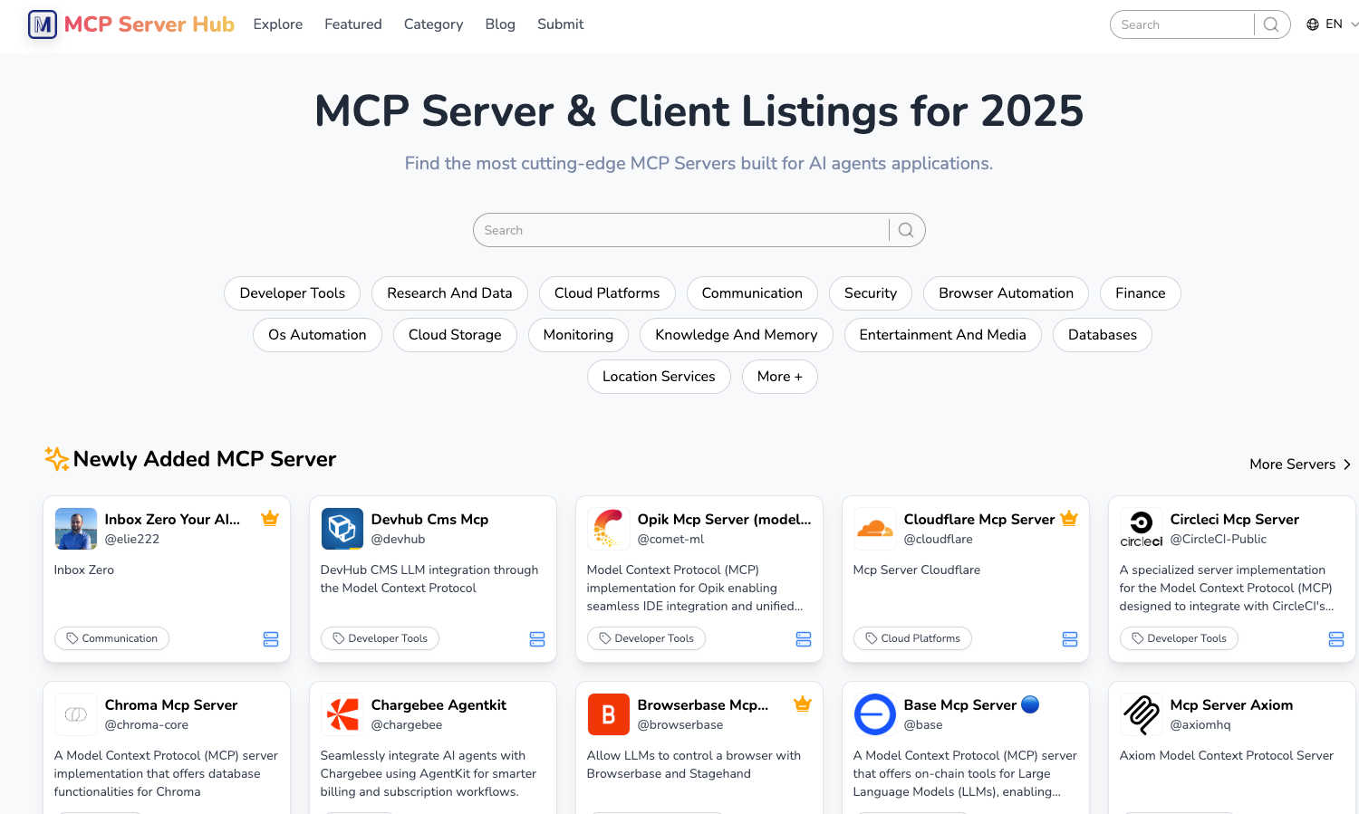 MCP  application interface and features