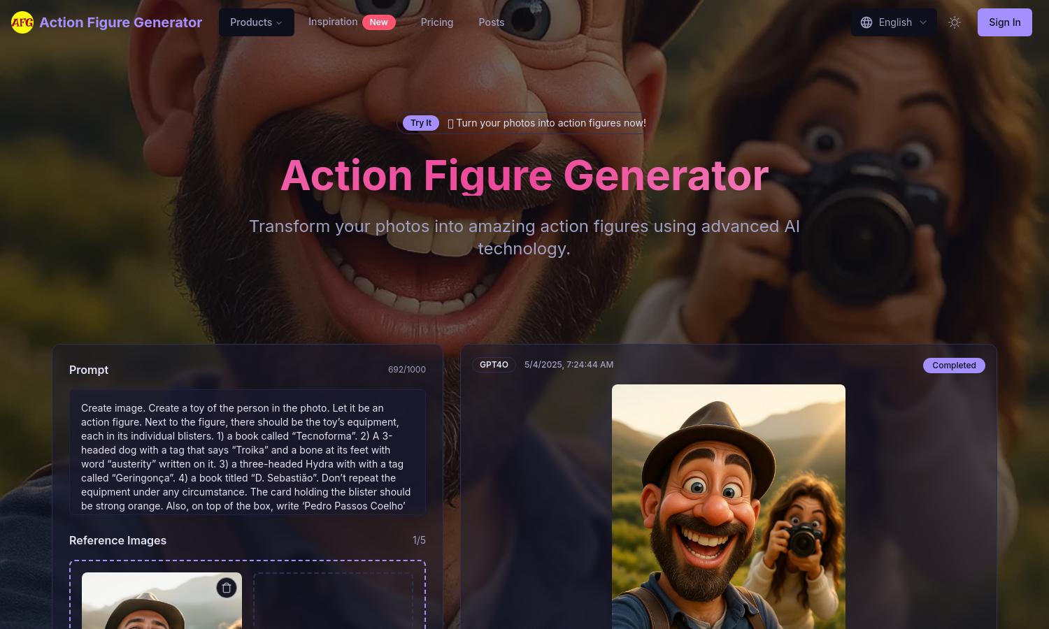 Action Figure Generator Website