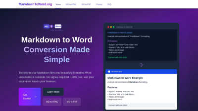 MarkdownToWord.org - AI tool for Business & Finance