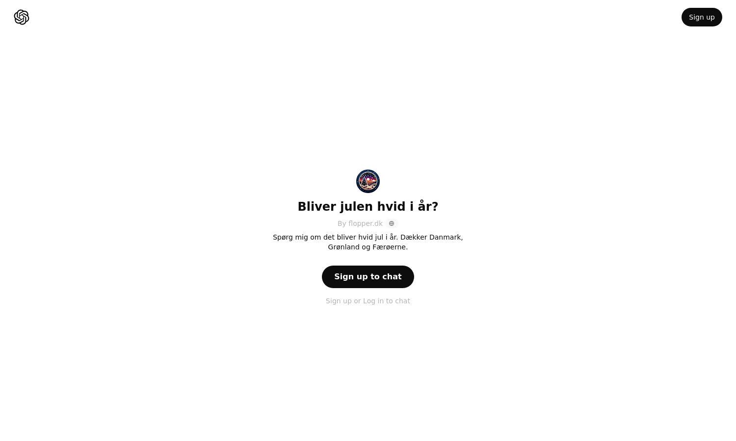 ChatGPT - Bliver julen hvid i år? Website