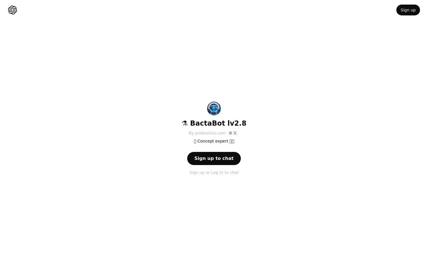 ChatGPT - ⚗️ BactaBot  lv2.8 Website