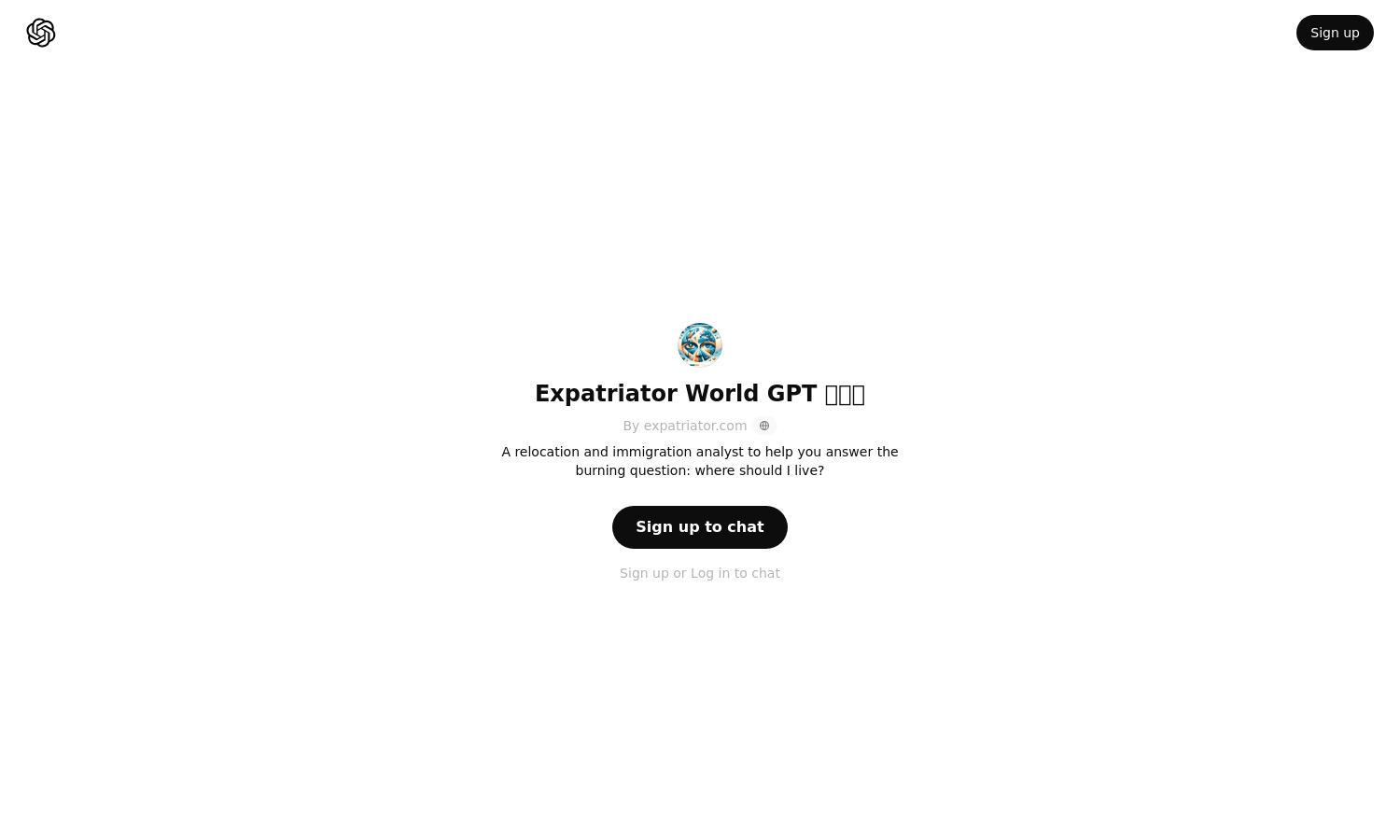 ChatGPT - Expatriator World GPT 🌎🌍🌏 Website