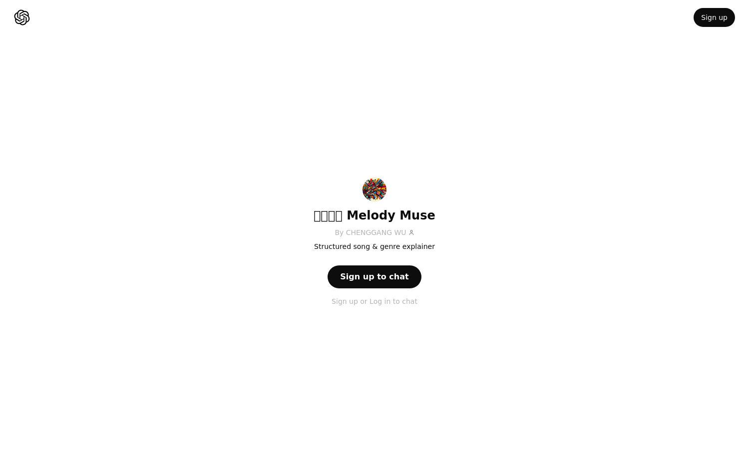 ChatGPT - 我为歌狂 Melody Muse Website