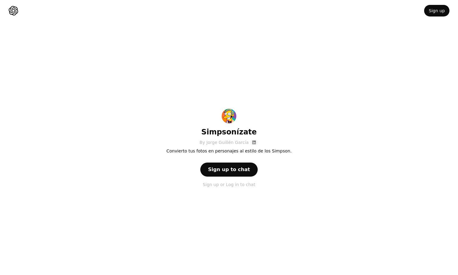 ChatGPT - Simpsonízate Website