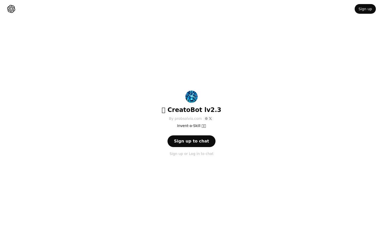 ChatGPT - 💡 CreatoBot lv2.3 Website