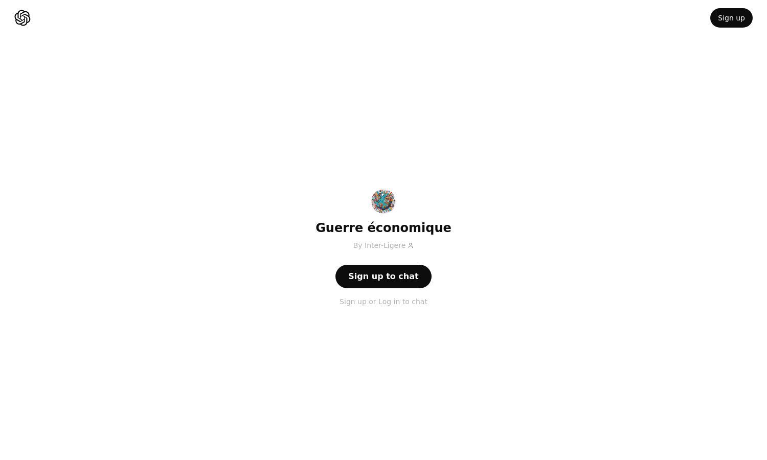 ChatGPT - Guerre économique Website