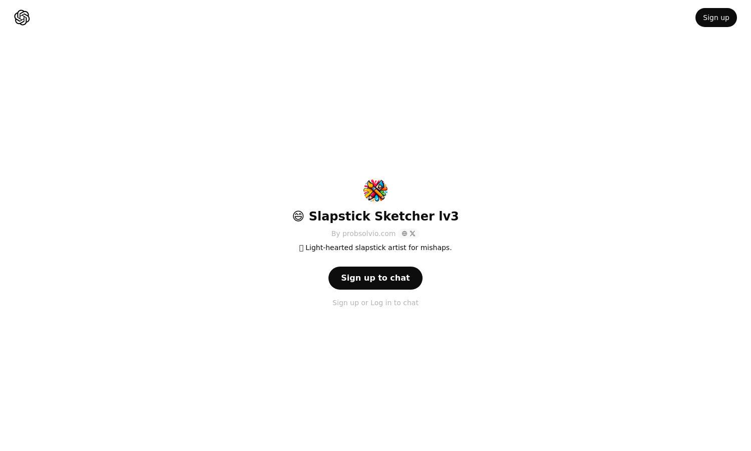 ChatGPT - 😄 Slapstick Sketcher lv3 Website